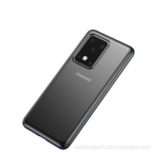Hot selling TPU frame with Semi-transparent PC Cover mobile phone cases for Samsung S20 Ultra 6.9"